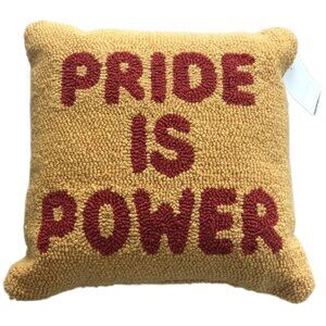 NWT Pride is Power LGBTQIA+ Mustard and Red Accent Pillow